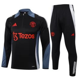 Kids Manchester United Trainingspakken 2024-25 - 1-4 Zip Zwart