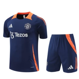 Kids Manchester United Trainingsshirt Pakken 2024-25 - Shorts Blauw