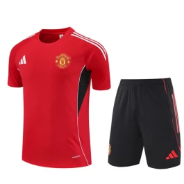 Kids Manchester United Trainingsshirt Pakken 2025-26 - Shorts Rood
