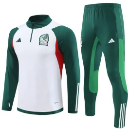 Kids Mexico Trainingspakken 2023-24 - 1-4 Zip Groen Wit