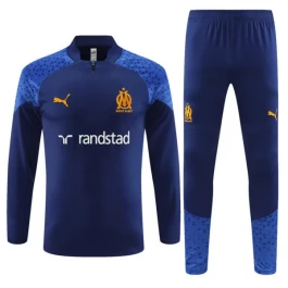 Kids Olympique de Marseille Trainingspakken 2023-24 - 1-4 Zip Dark Blauw