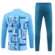 Kids Olympique de Marseille Trainingspakken 2024-25 - 1-4 Zip Blauw