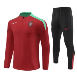 Kids Portugal Trainingspakken 2024-25 - 1-4 Zip Rood