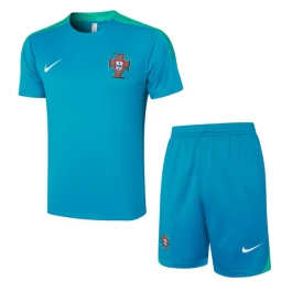Kids Portugal Trainingsshirt Pakken 2024-25 - Shorts Blauw