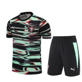 Kids Portugal Trainingsshirt Pakken 2025-26 - Shorts Zwart Groen