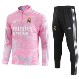 Kids Real Madrid Trainingspakken 2023-24 - 1-4 Zip Roze