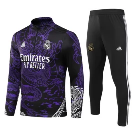 Kids Real Madrid Trainingspakken 2024-25 - 1-4 Zip Dragon Purper