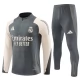 Kids Real Madrid Trainingspakken 2024-25 - 1-4 Zip Grijs