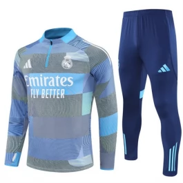 Kids Real Madrid Trainingspakken 2025-26 - 1-4 Zip Blauw