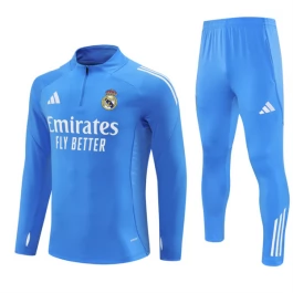 Kids Real Madrid Trainingspakken 2025-26 - 1-4 Zip Blauw