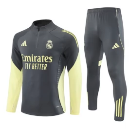 Kids Real Madrid Trainingspakken 2025-26 - 1-4 Zip Grijs