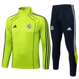 Kids Real Madrid Trainingspakken 2025-26 - 1-4 Zip Groen