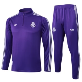 Kids Real Madrid Trainingspakken 2025-26 - 1-4 Zip Purper