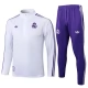 Kids Real Madrid Trainingspakken 2025-26 - 1-4 Zip Wit