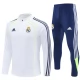 Kids Real Madrid Trainingspakken 2025-26 - 1-4 Zip Wit