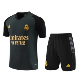 Kids Real Madrid Trainingsshirt Pakken 2023-24 - Shorts Grijs