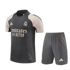 Kids Real Madrid Trainingsshirt Pakken 2024-25 - Shorts Grijs
