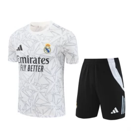 Kids Real Madrid Trainingsshirt Pakken 2024-25 - Shorts Wit