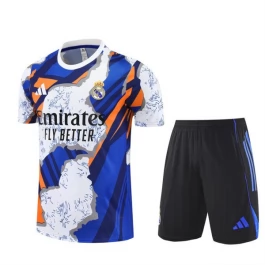 Kids Real Madrid Trainingsshirt Pakken 2025-26 - Shorts Blauw