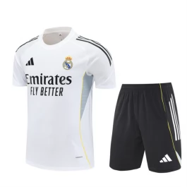 Kids Real Madrid Trainingsshirt Pakken 2025-26 - Shorts Wit