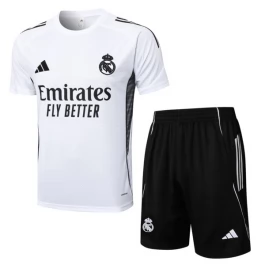 Kids Real Madrid Trainingsshirt Pakken 2025-26 - Shorts Wit