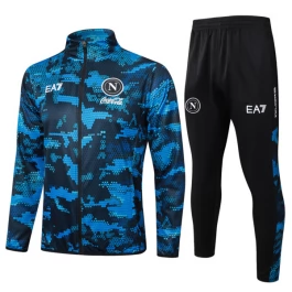 Kids SSC Napoli Trainingsjackpakken 2024-25 - Blauw Zwart