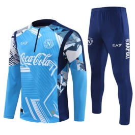 Kids SSC Napoli Trainingspakken 2024-25 - 1-4 Zip Blauw