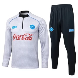 Kids SSC Napoli Trainingssweaterpak 2025-26 - 1-4 Zip Grijs