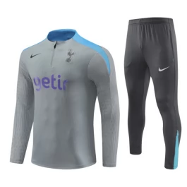 Kids Tottenham Hotspur Trainingspakken 2024-25 - 1-4 Zip Grijs Blauw