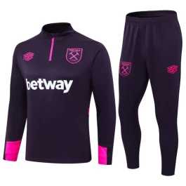 Kids West Ham United Trainingspakken 2024-25 - 1-4 Zip Purper