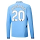 Manchester City Bernardo 20 Thuisshirt 2024-2025 L/S Voetbaltenue