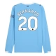 Manchester City Bernardo 20 Thuisshirt 2025-2026 L/S Voetbaltenue