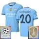 Manchester City Bernardo 20 Thuisshirt Champions League With Patch 2024-2025 Voetbaltenue