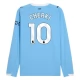 Manchester City Cherki 10 Thuisshirt 2025-2026 L/S Voetbaltenue