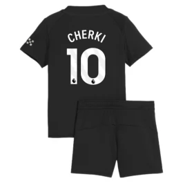 Manchester City Cherki 10 Uitshirt Kids 2025-2026 Voetbaltenue