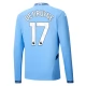Manchester City De Bruyne 17 Thuisshirt 2024-2025 L/S Voetbaltenue
