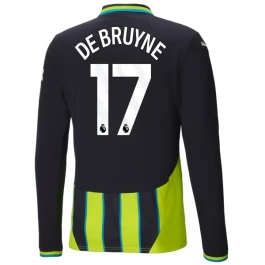 Manchester City De Bruyne 17 Uitshirt 2024-2025 L/S Voetbaltenue