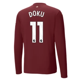 Manchester City Doku 11 Third Shirt 2024-2025 L/S Voetbaltenue