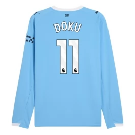 Manchester City Doku 11 Thuisshirt 2025-2026 L/S Voetbaltenue