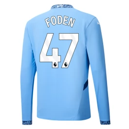 Manchester City Foden 47 Thuisshirt 2024-2025 L/S Voetbaltenue