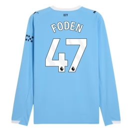 Manchester City Foden 47 Thuisshirt 2025-2026 L/S Voetbaltenue