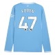 Manchester City Foden 47 Thuisshirt 2026-2027 Lange Mouwen