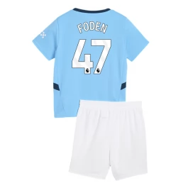 Manchester City Foden 47 Thuisshirt Kids 2024-2025 Voetbaltenue