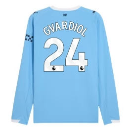 Manchester City Gvardiol 24 Thuisshirt 2025-2026 L/S Voetbaltenue