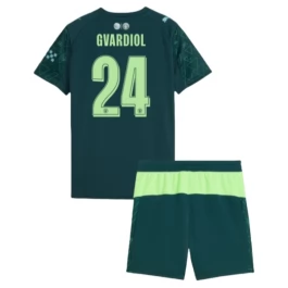 Manchester City Gvardiol 24 Thuisshirt Kids Fourth 2025-2026 Voetbaltenue