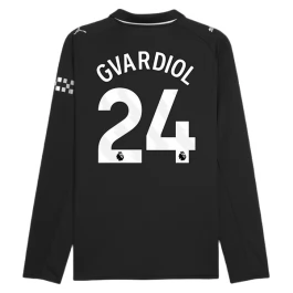 Manchester City Gvardiol 24 Uitshirt 2025-2026 L/S Voetbaltenue
