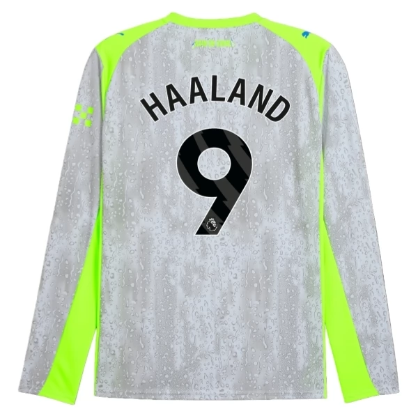 Manchester City Haaland 9 Derde Shirt 2025-2026 Lange Mouwen Voetbaltenue Manchester City Haaland 9 Derde Shirt 2025-2026 Lange Mouwen Voetbaltenue