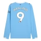 Manchester City Haaland 9 Thuisshirt 2025-2026 L/S Voetbaltenue