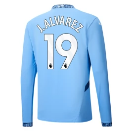 Manchester City J. Alvarez 19 Thuisshirt 2024-2025 L/S Voetbaltenue