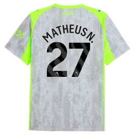 Manchester City Matheus N. 27 Third Shirt 2025-2026 Voetbaltenue
